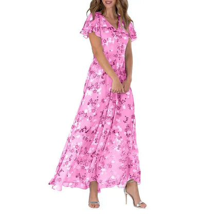 Sommerkleid Damen – Charmante Freizeitkleidung mit Rundhalsausschnitt