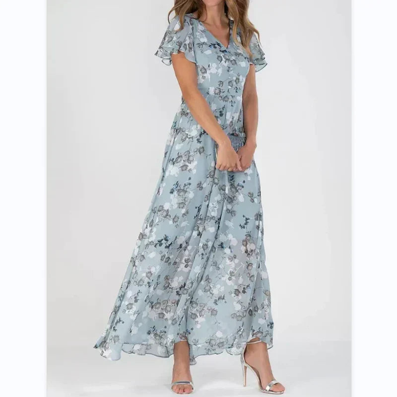 Sommerkleid Damen – Charmante Freizeitkleidung mit Rundhalsausschnitt