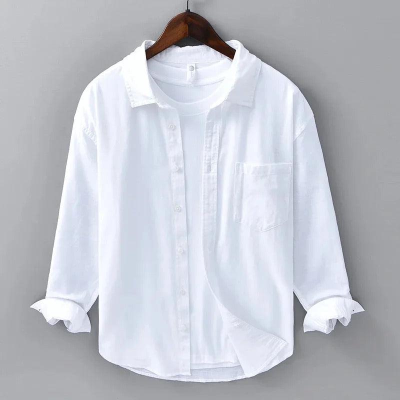 Klassisches Herren-Langarmshirt aus Baumwolle