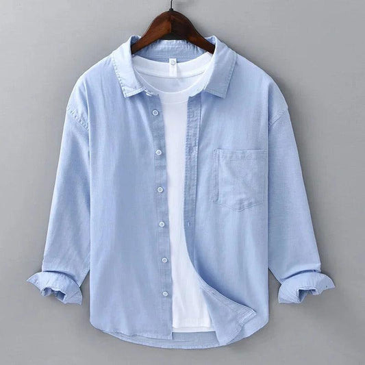 Klassisches Herren-Langarmshirt aus Baumwolle