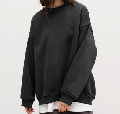 Damen Oversize Sweatshirt – Lockerer Fit – Rundhals – Lange Ärmel – Bequem & Casual