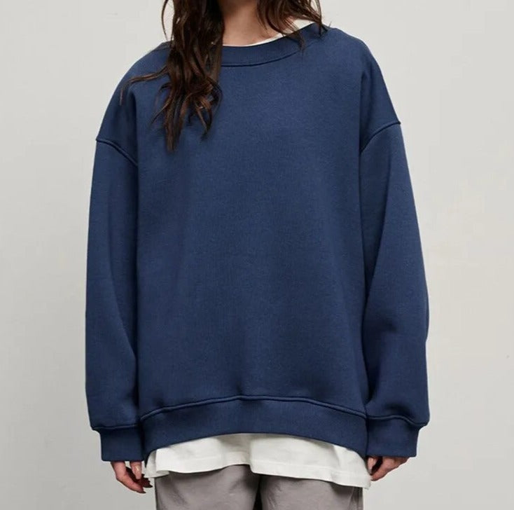 Damen Oversize Sweatshirt – Lockerer Fit – Rundhals – Lange Ärmel – Bequem & Casual